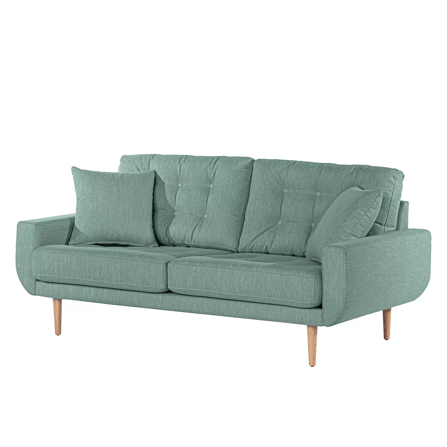 home24 Norrwood Sofa Vaise II 2,5-Sitzer Mintgrau Webstoff 174x83x90 cm günstig online kaufen