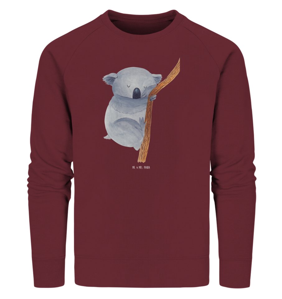 Mr. & Mrs. Panda Longpullover Größe M Koalabär - Burgundy - Geschenk, Unise günstig online kaufen