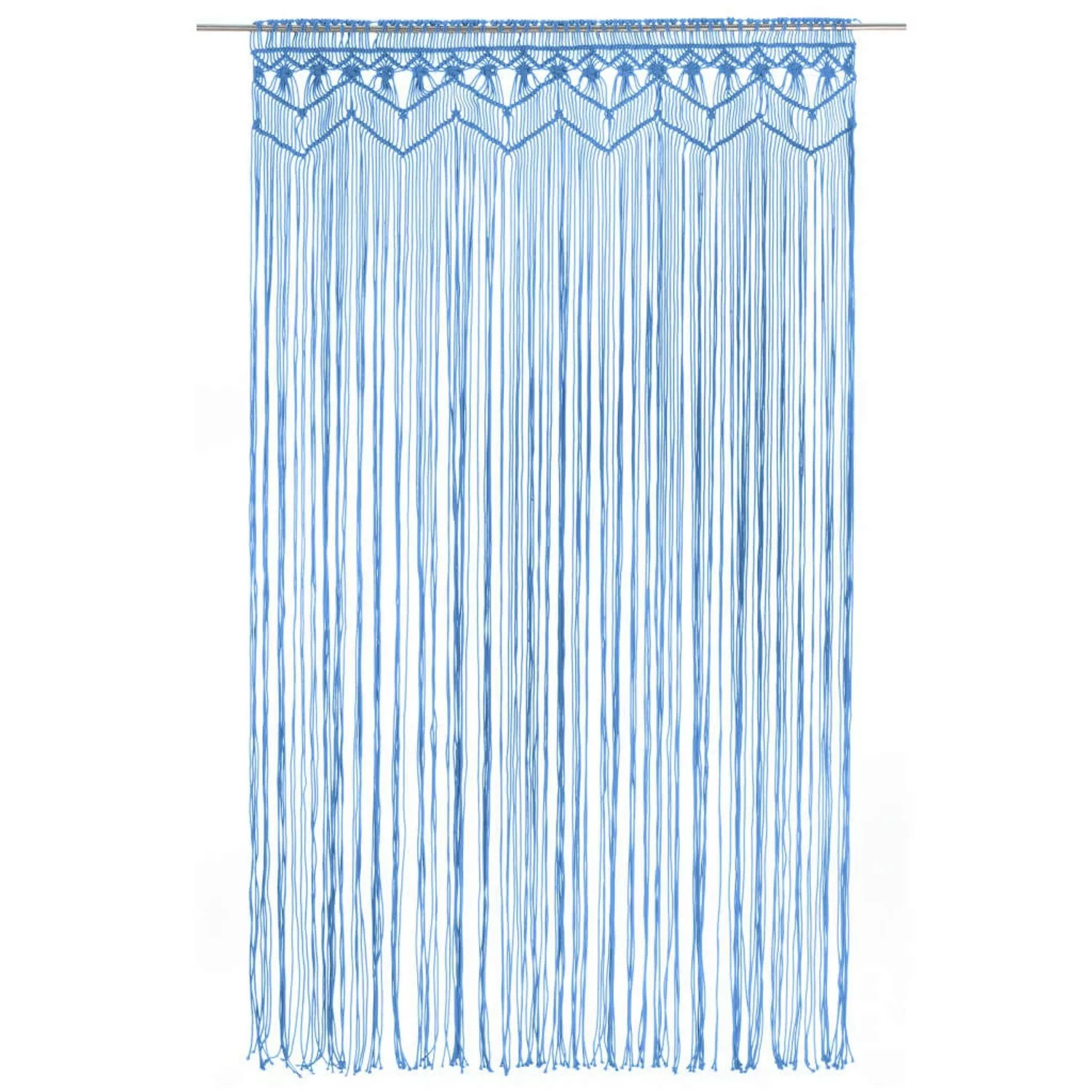 vidaXL Makramee Vorhang Blau 140x240 cm Baumwolle Modell 4 günstig online kaufen