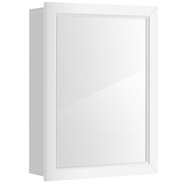 COSTWAY Badezimmerspiegelschrank mit Spiegel & Einzeltür, 50x16x66cm günstig online kaufen