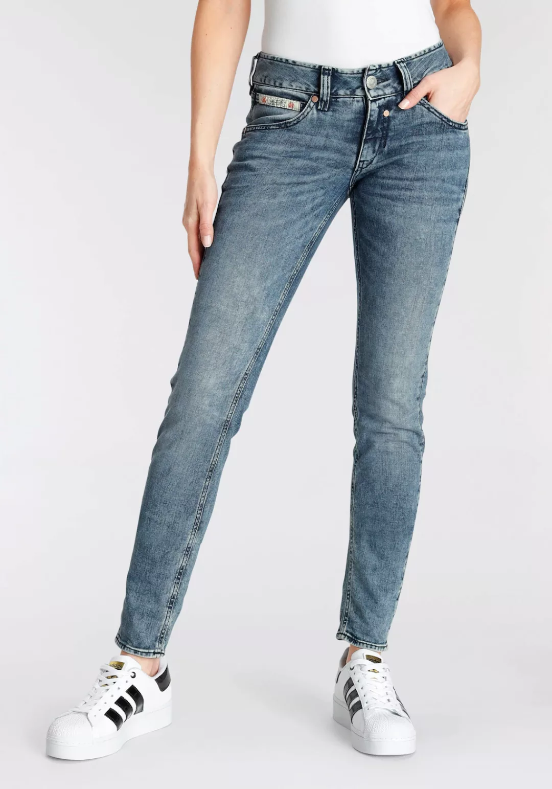 Herrlicher Slim-fit-Jeans TOUCH mit verzierten Gesäßtaschen günstig online kaufen
