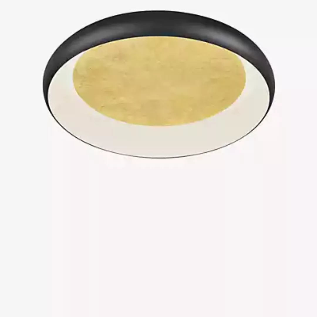 LED Deckenleuchte Tyra in Schwarz und Gold 32W 1610lm günstig online kaufen