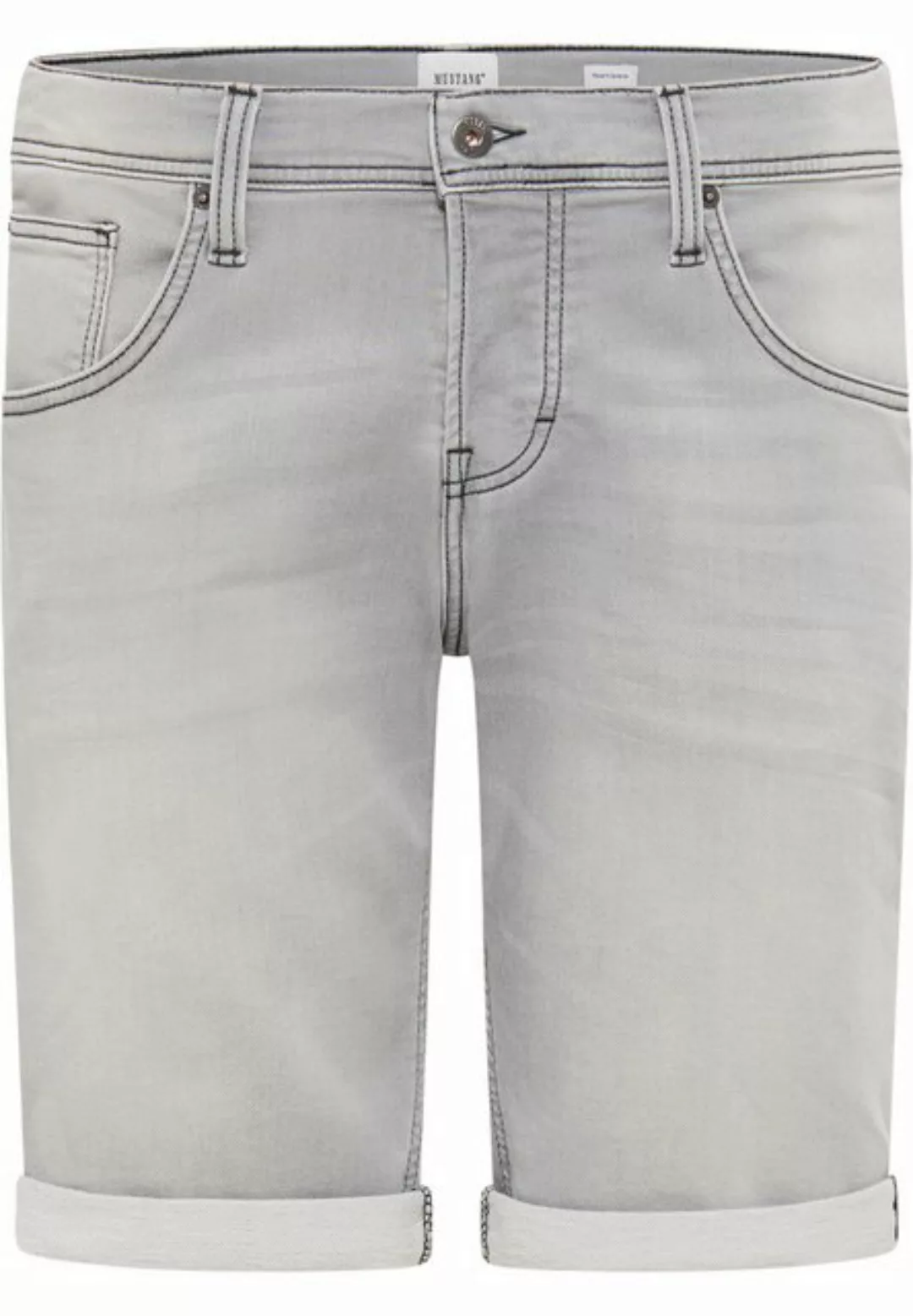 Mustang Herren Jeans Short CHICAGO - Grau - Grey Denim günstig online kaufen