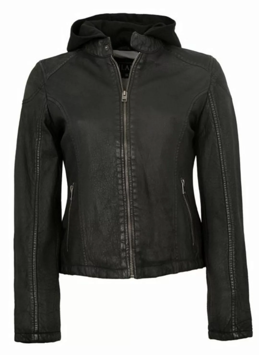 Jilani Lederjacke Delea Jilani - Damen Echtleder Lederjacke Kapuze Lammlede günstig online kaufen