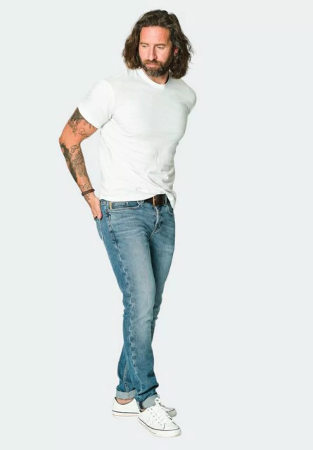 FIVE FELLAS Slim-fit-Jeans DANNY nachhaltig, Italien, Stretch, coole Waschu günstig online kaufen