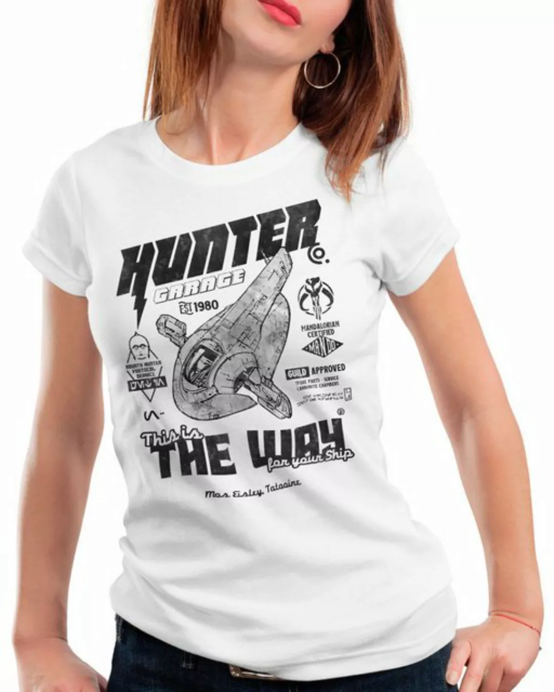 style3 T-Shirt Hunter Garage yoda wars boba fett andor star günstig online kaufen