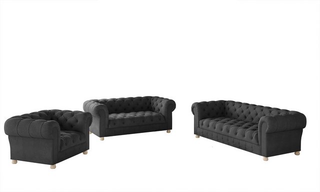 Kaiser Möbel Chesterfield-Sofa 3+2+1 Sofagarnitur, elegant, klassisch, in e günstig online kaufen