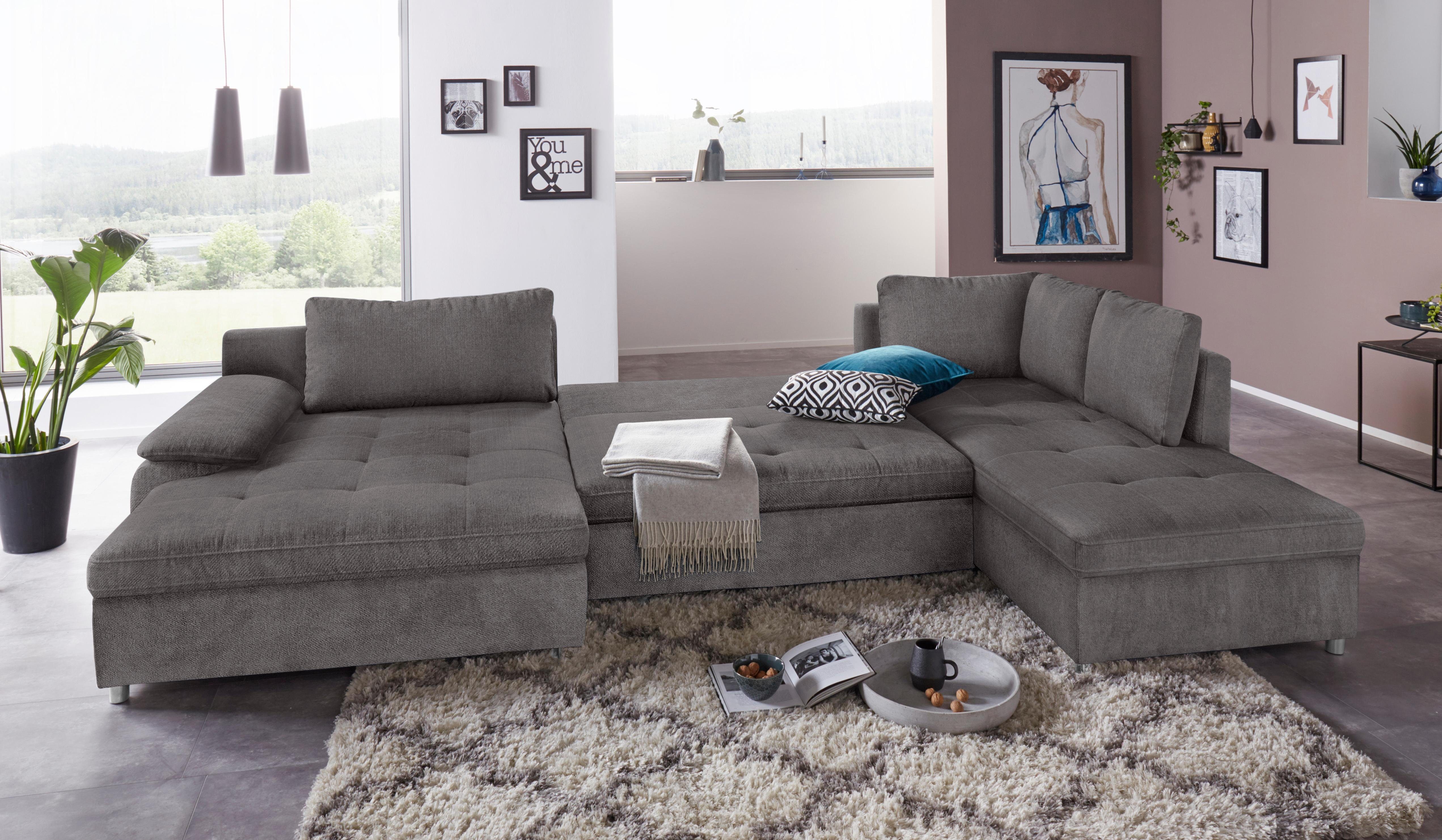sit&more Wohnlandschaft "Labene U-Form", wahlweise mit Bettfunktion und Bet günstig online kaufen