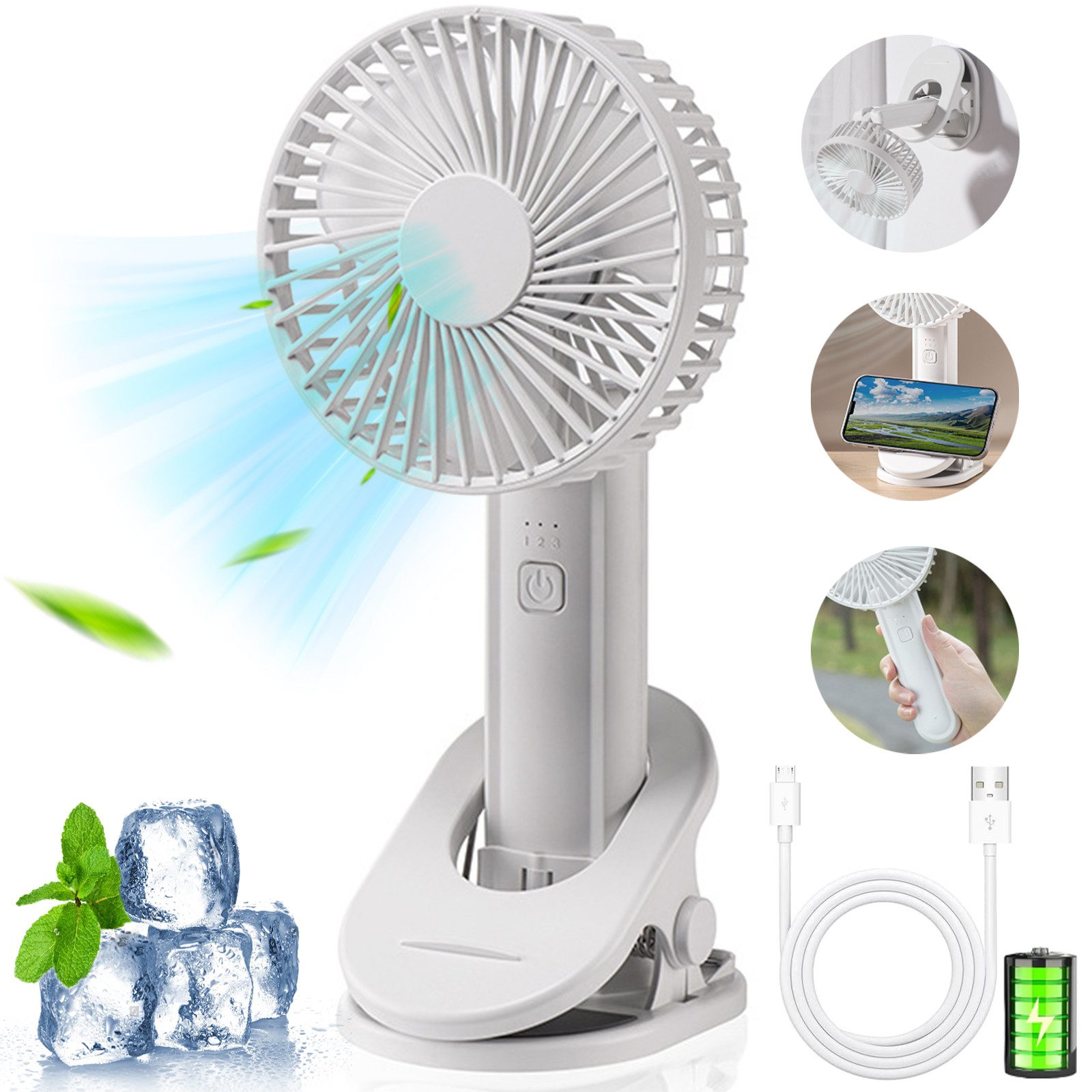 RWEUOQ Handventilator Mini Handventilator tragbarer faltbarer günstig online kaufen