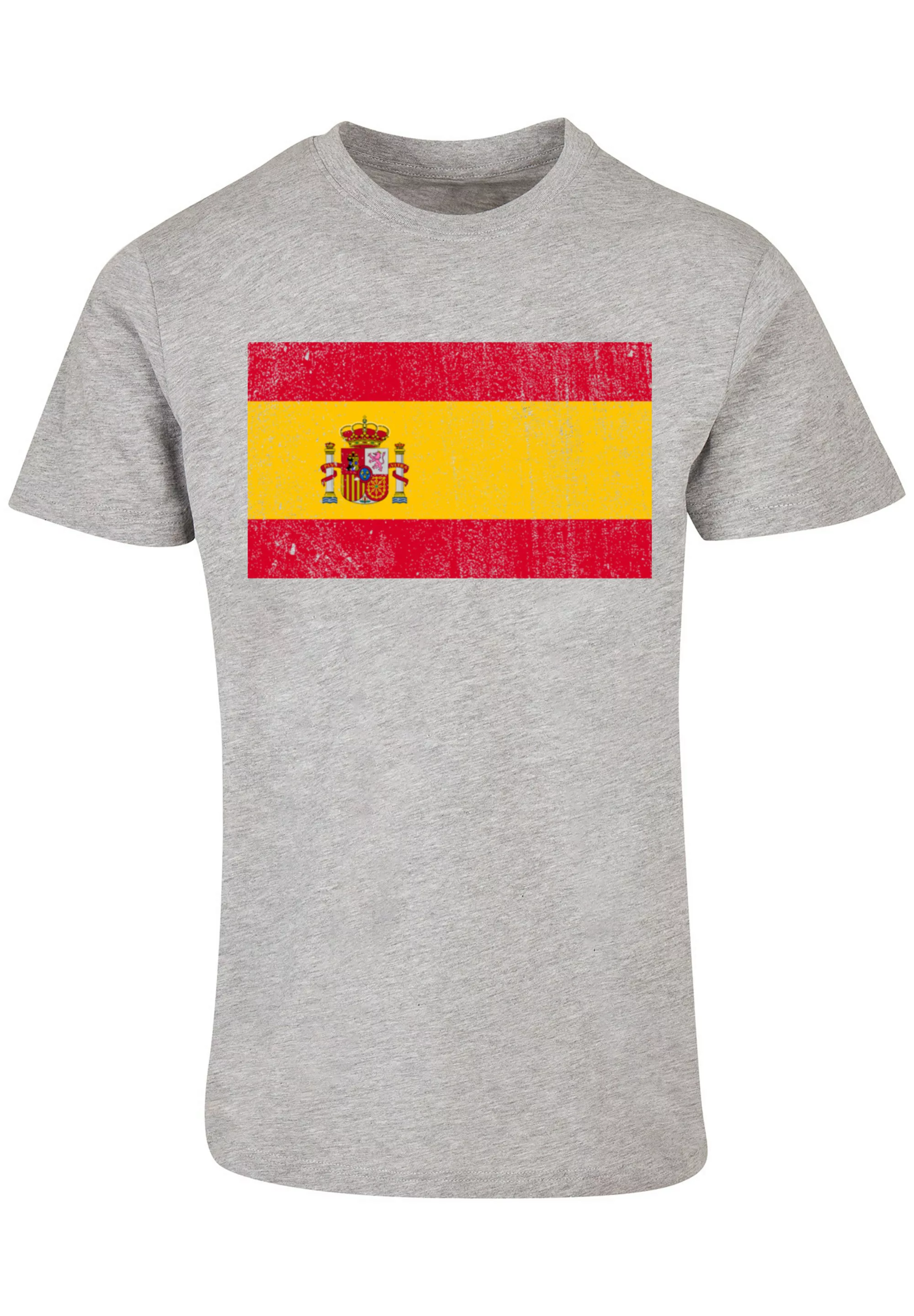 F4NT4STIC T-Shirt Spanien Flagge Spain distressed Print günstig online kaufen