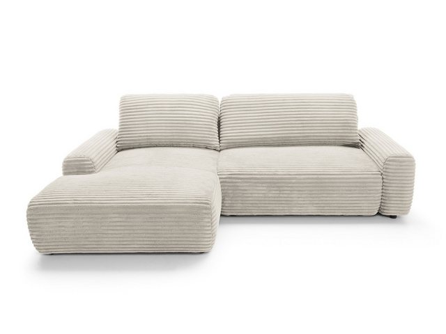 Goldstoff Ecksofa Goldstoff Ecksofa MOUNIR 270 cm, L-Form Schlafsofa mit Sc günstig online kaufen