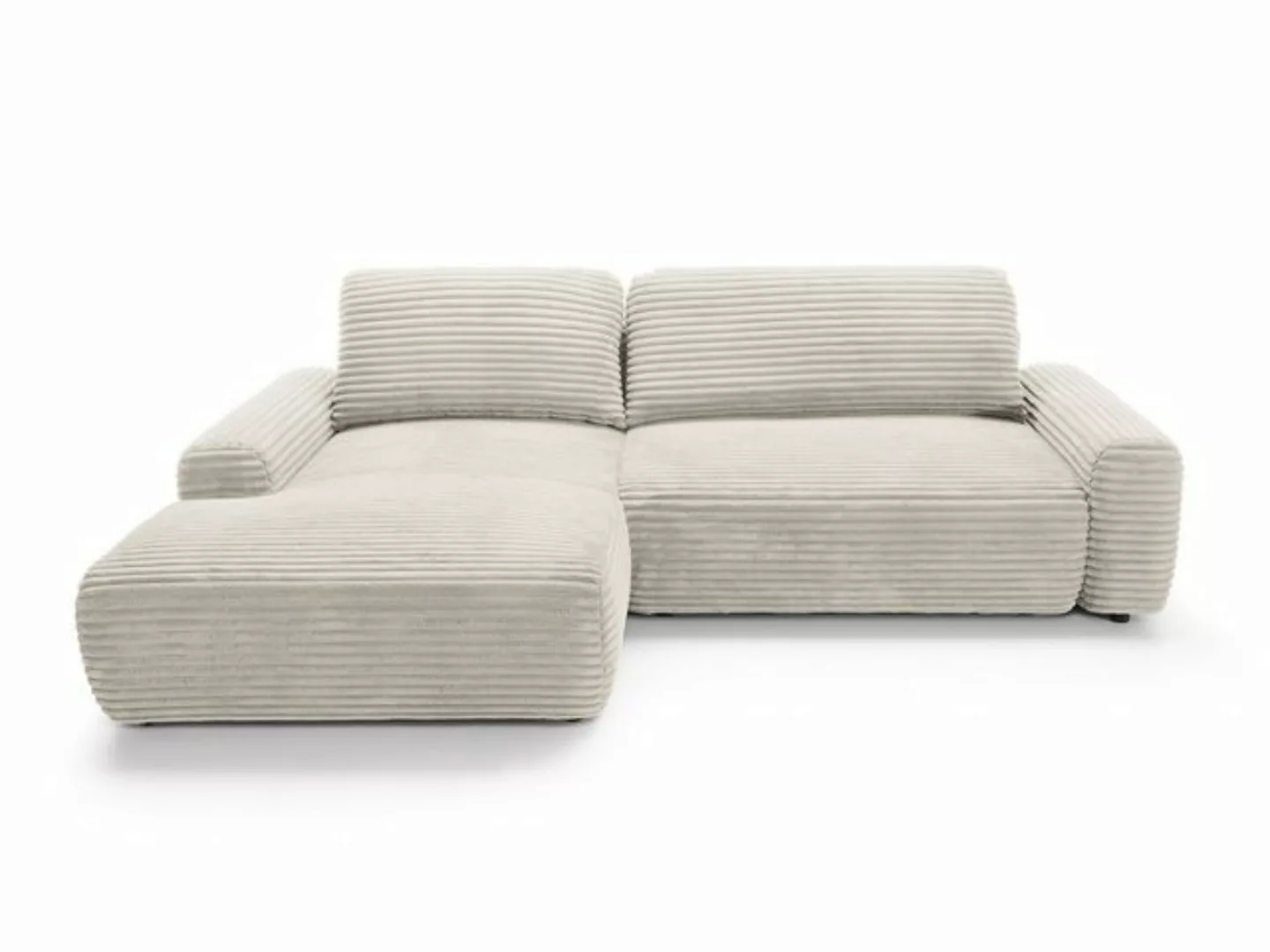 Goldstoff Ecksofa MOUNIR 270 cm, L-Form Schlafsofa mit Schlaffunktion und B günstig online kaufen