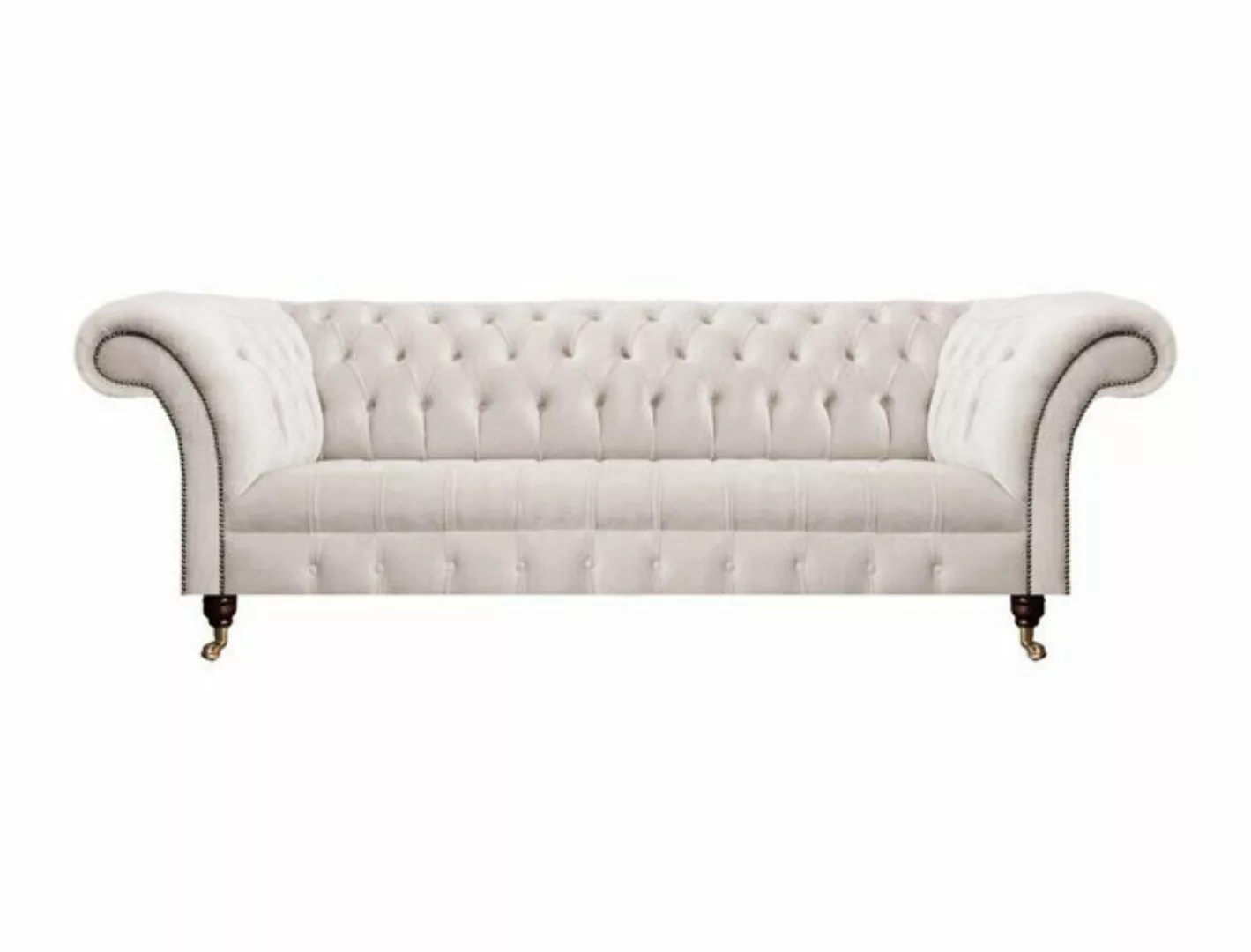 JVmoebel Chesterfield-Sofa Weiß Sofa Dreisitze Couch Polstermöbel Einrichtu günstig online kaufen