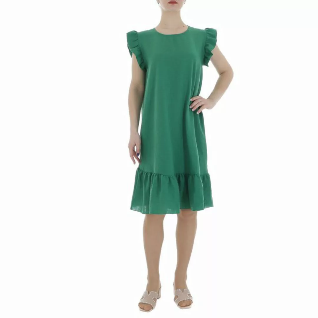 Ital-Design Sommerkleid Damen Freizeit (86164367) Rüschen Kreppoptik/gesmok günstig online kaufen