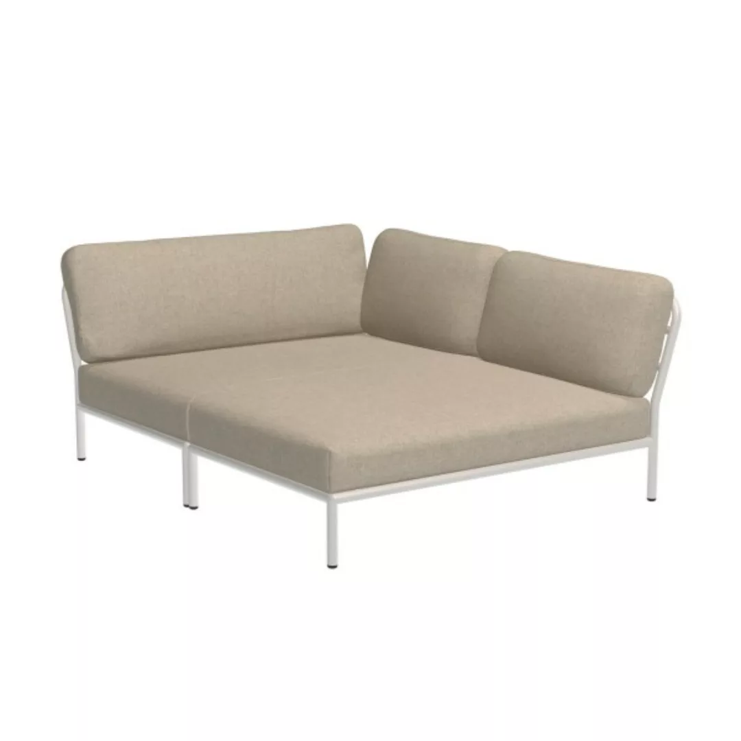 LEVEL Outdoor Eck-Sofa Lounge-Modul 5 Papyrus Weiß Rechts günstig online kaufen