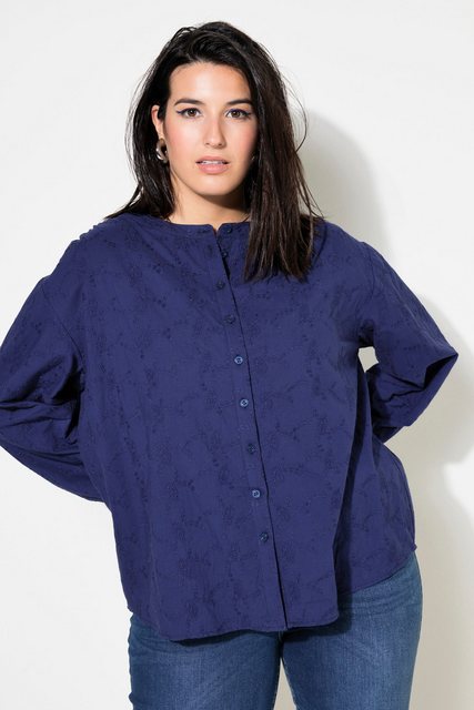 Studio Untold Satinbluse Bluse oversized Struktur-Qualität Ballon-Langarm günstig online kaufen