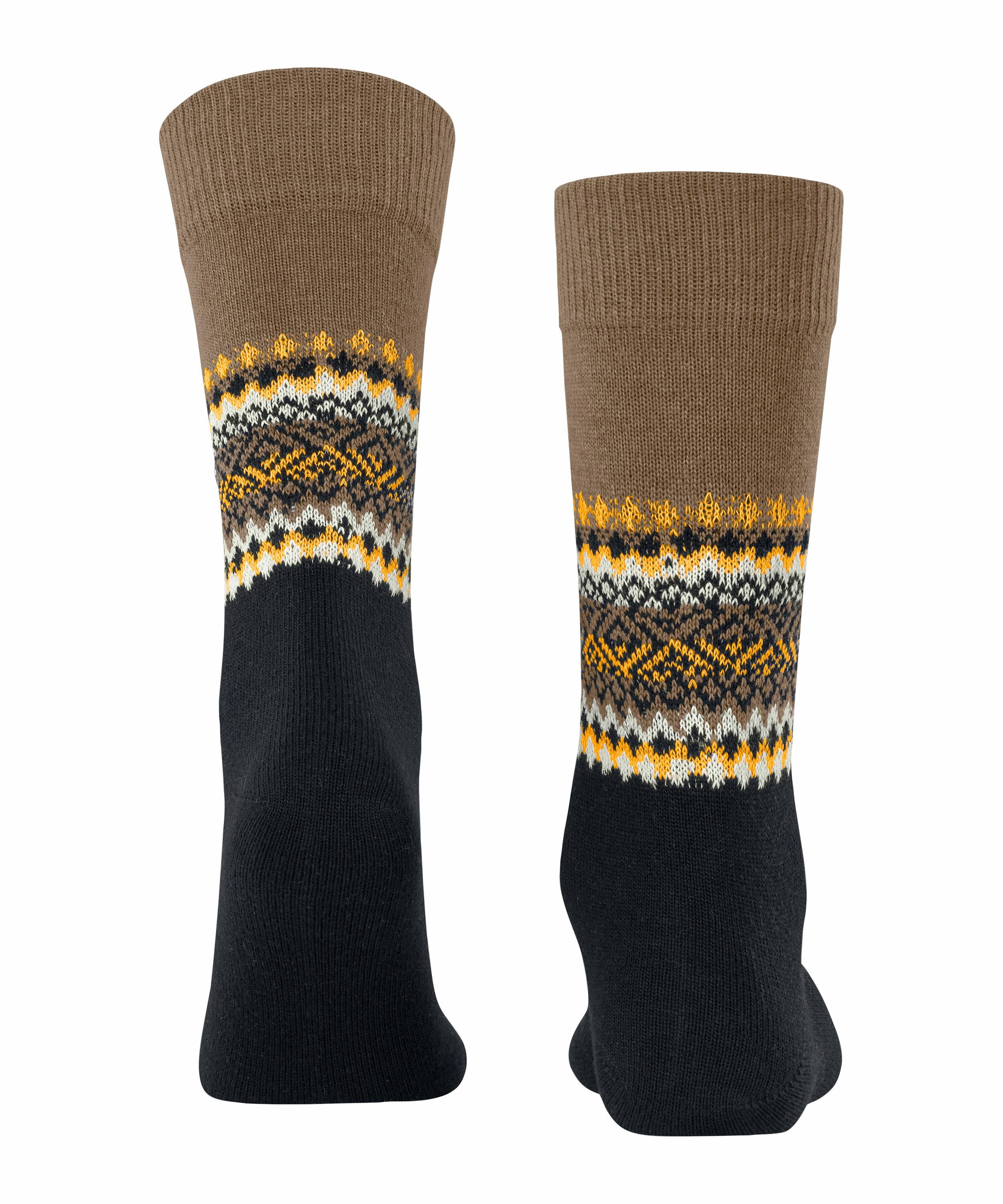 Burlington Rough Fair Isle Herren Socken, 40-46, Blau, AnderesMuster, Wolle günstig online kaufen