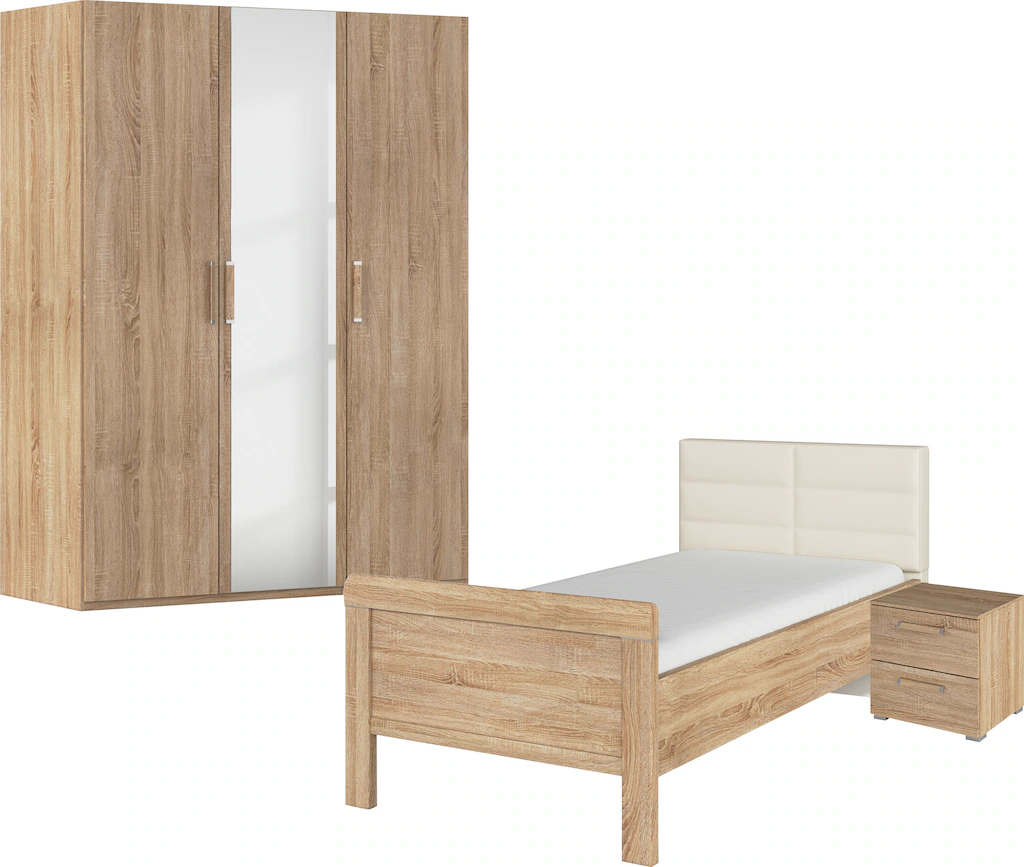 rauch Schlafzimmer-Set "Evelyn", (Set, 3 tlg.), Schrank und Bett in 2 Breit günstig online kaufen