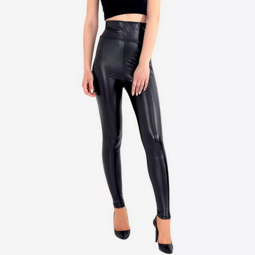 fashionshowcase Thermoleggings Damen Kunstlederleggings hoher Bund – mit In günstig online kaufen