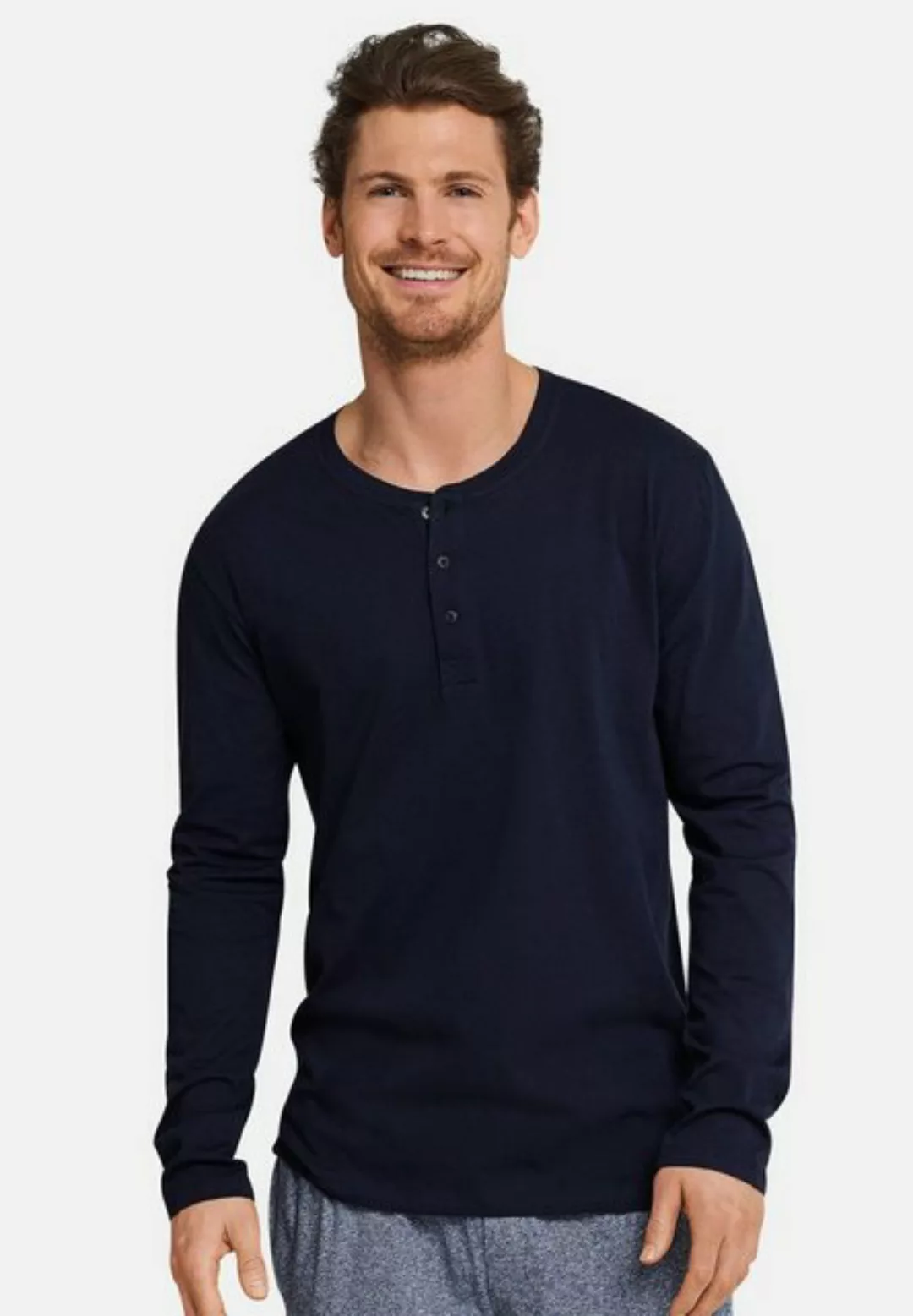 Schiesser Pyjamaoberteil Mix & Relax Basic (1-tlg) Schlafanzug Shirt langar günstig online kaufen