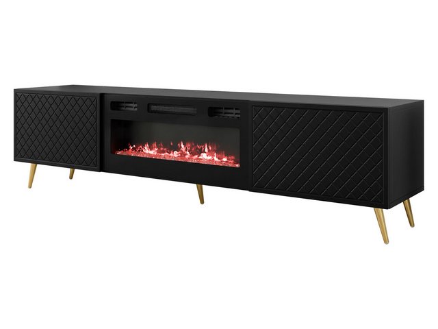 MIRJAN24 TV-Schrank Temerra mit Kamin (mit zwei Klappen) Realistische LED-F günstig online kaufen