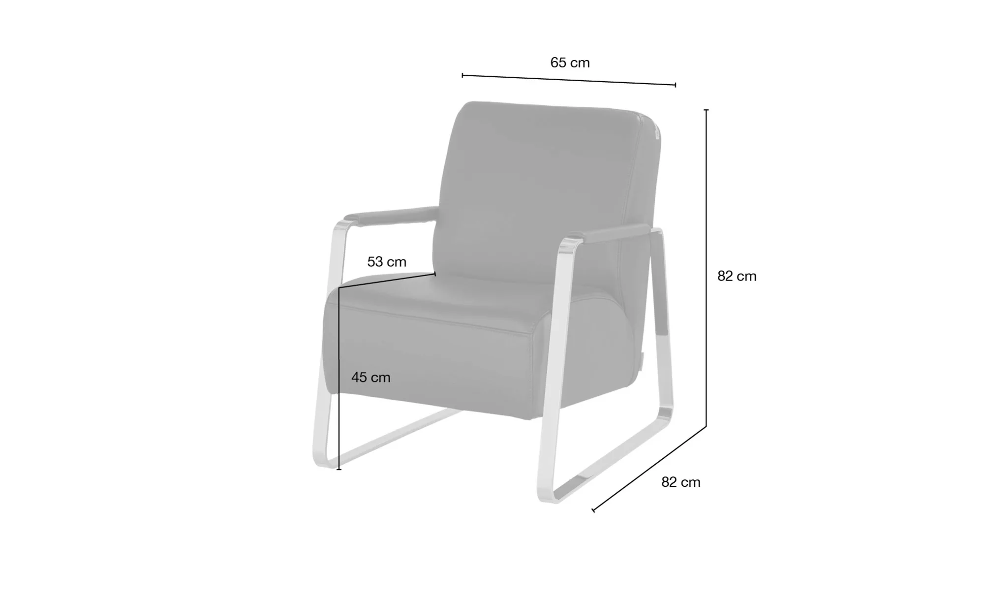 W.SCHILLIG Sessel aus Leder 17350 Quadroo ¦ beige ¦ Maße (cm): B: 65 H: 82 günstig online kaufen