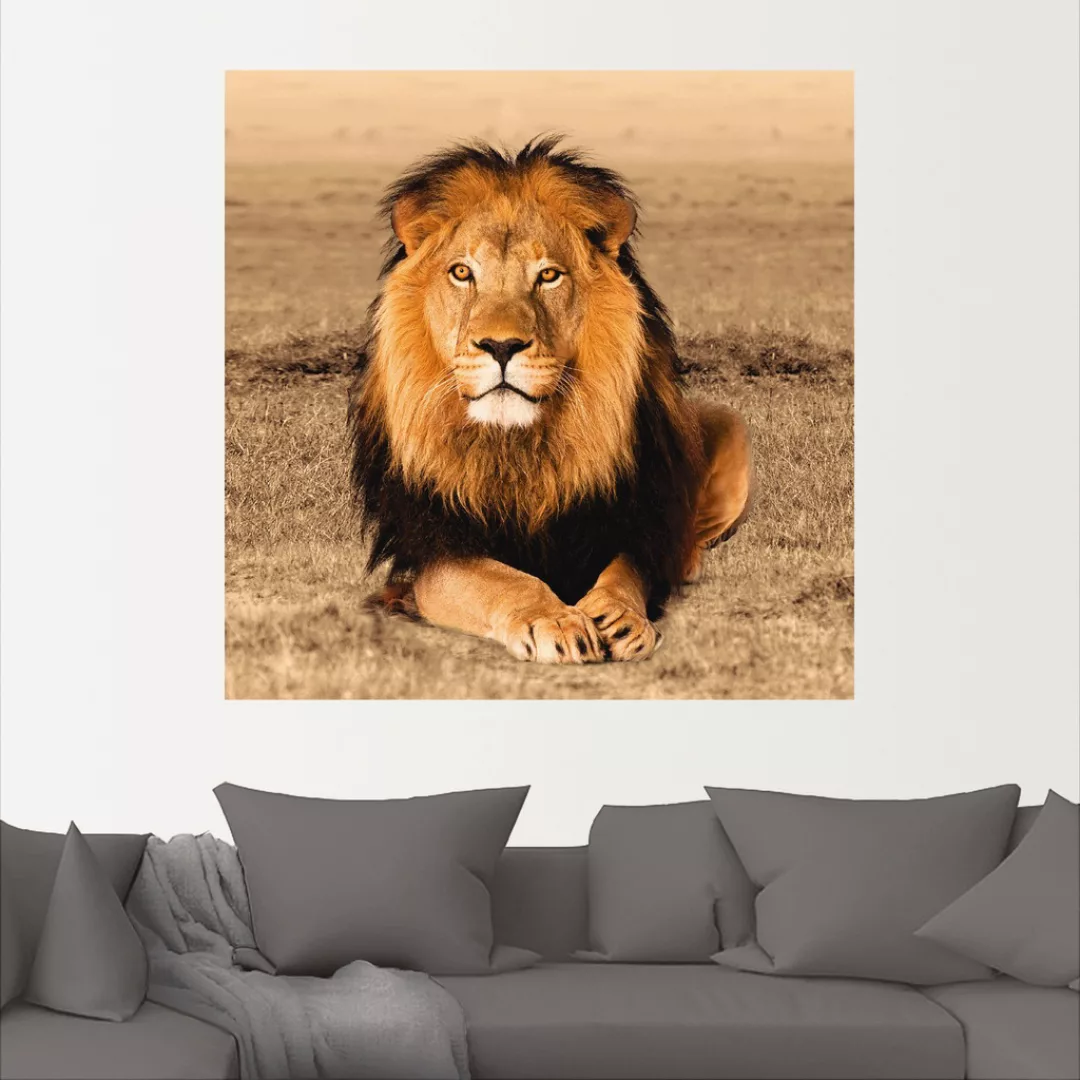 Artland Wandbild "Löwe", Wildtiere, (1 St.), als Alubild, Outdoorbild, Lein günstig online kaufen