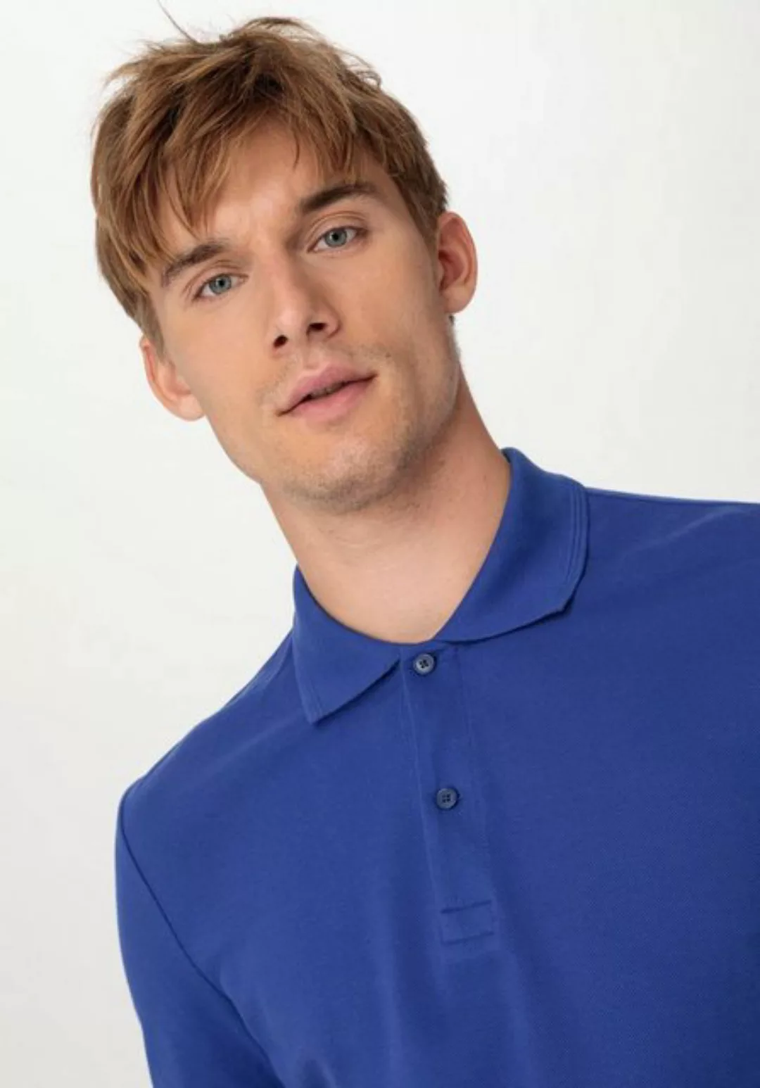 Hessnatur T-Shirt Zwirn Polo Regular aus reiner Bio-Baumwolle (1-tlg) günstig online kaufen