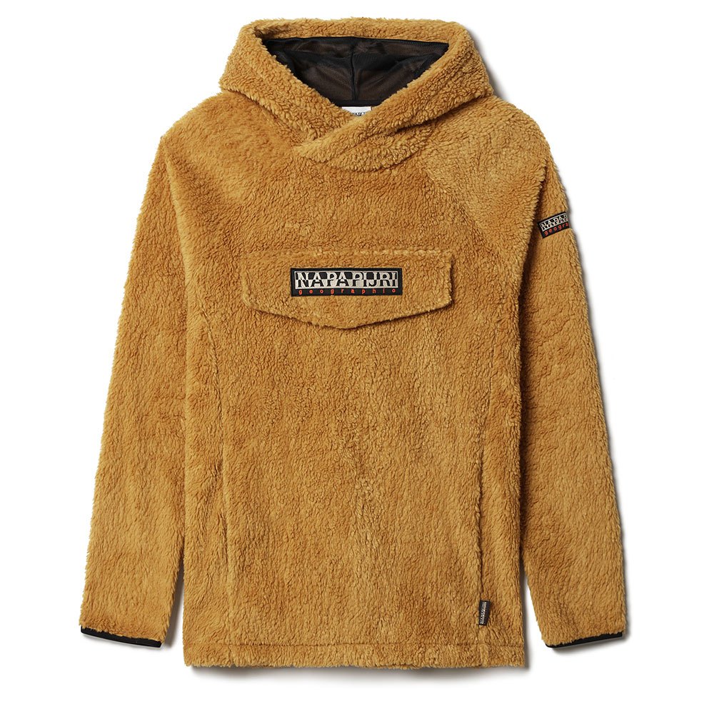 Napapijri T-patch Curly 1 Kapuzenfleecejacke M Wood Brown günstig online kaufen