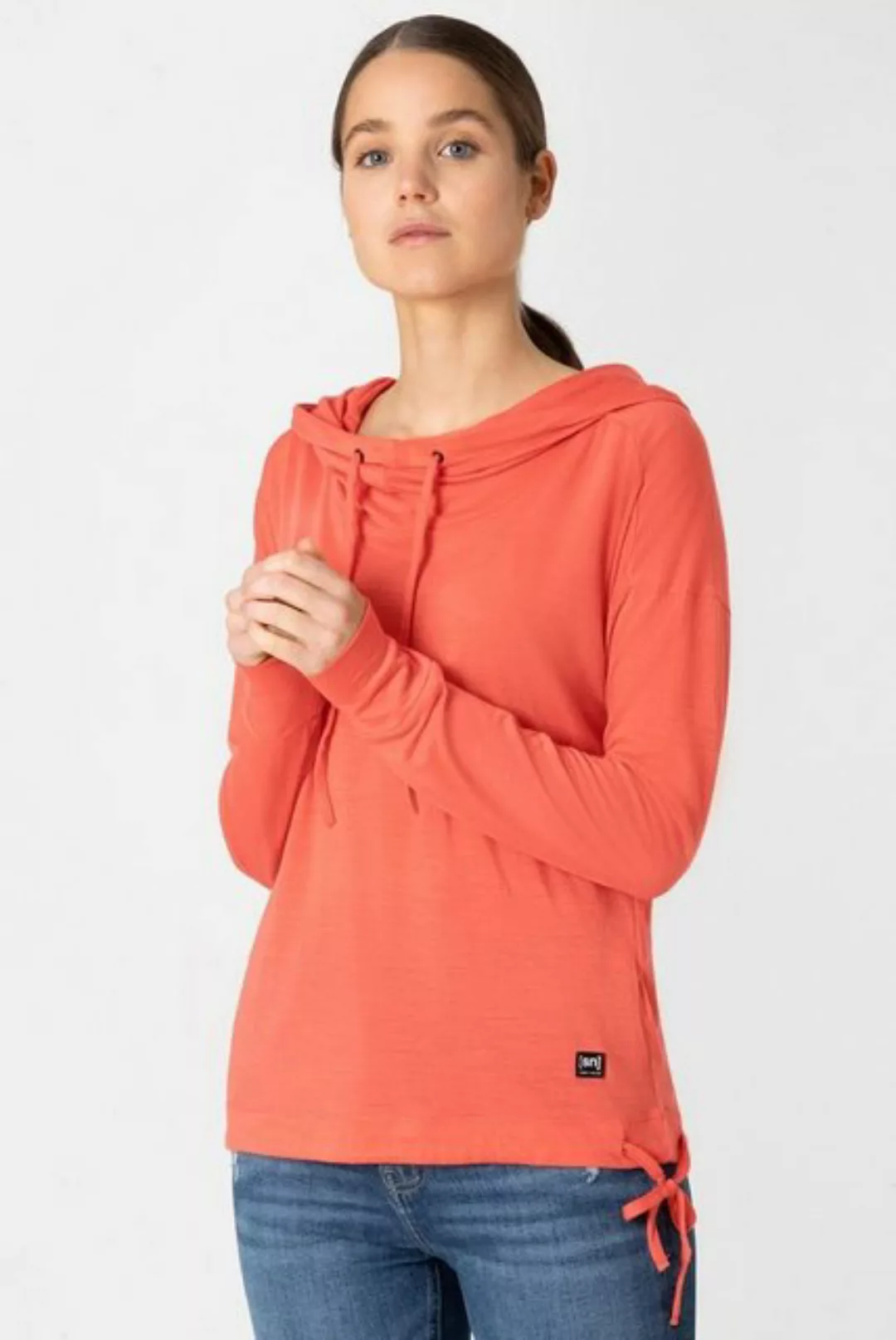 SUPER.NATURAL Hoodie für Damen aus Merino W FUNNEL HOODIE leichtes Longslee günstig online kaufen