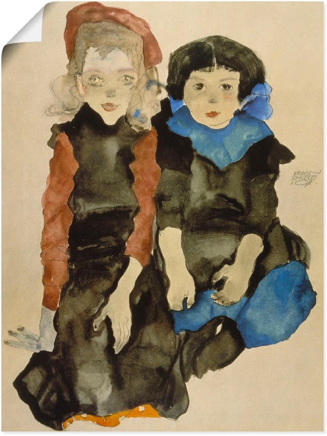 Artland Kunstdruck "Zwei kleine Mädchen. 1911", Kind, (1 St.), als Alubild, günstig online kaufen