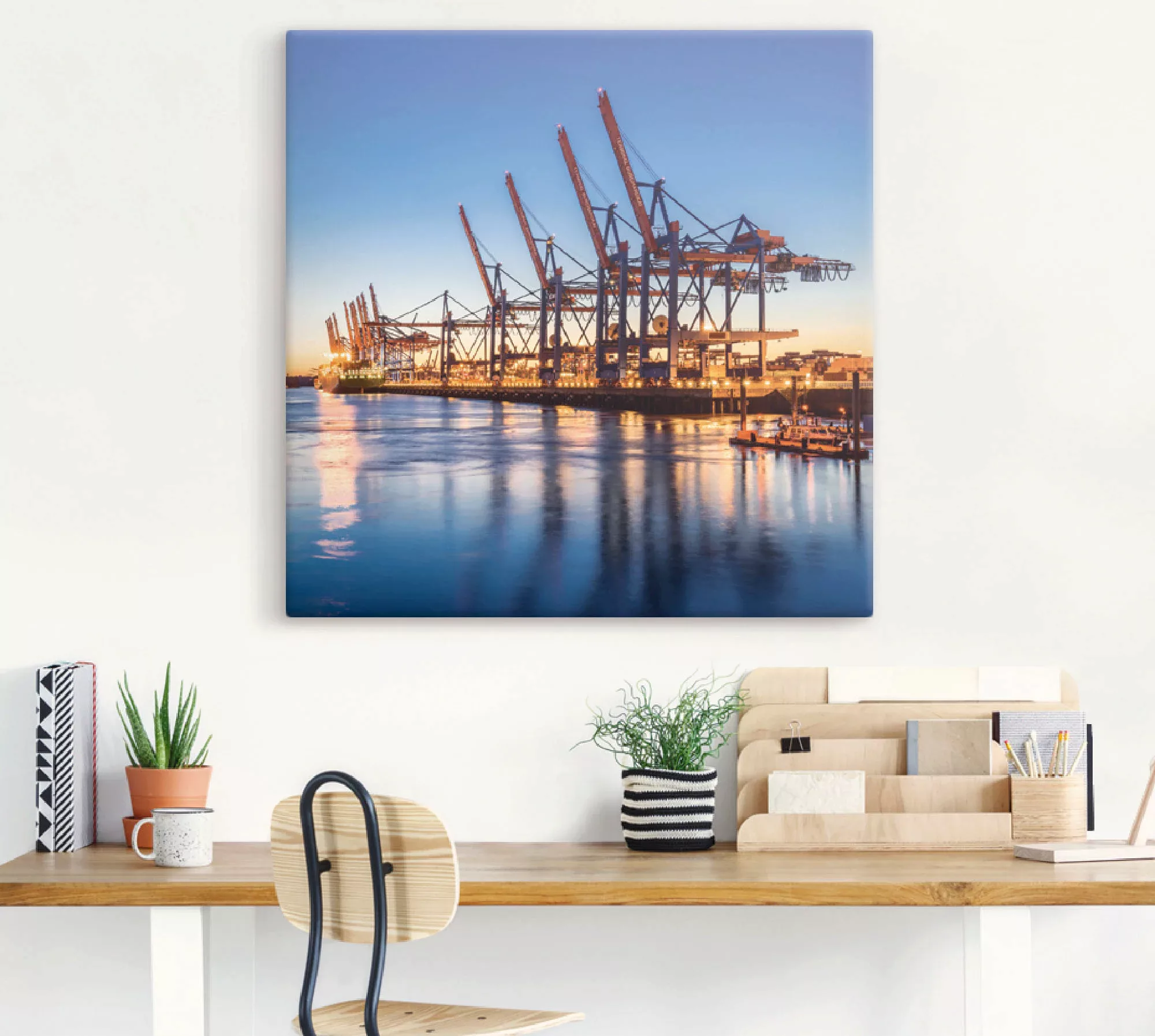 Artland Leinwandbild »Hamburg Container Terminals«, Deutschland, (1 St.) günstig online kaufen