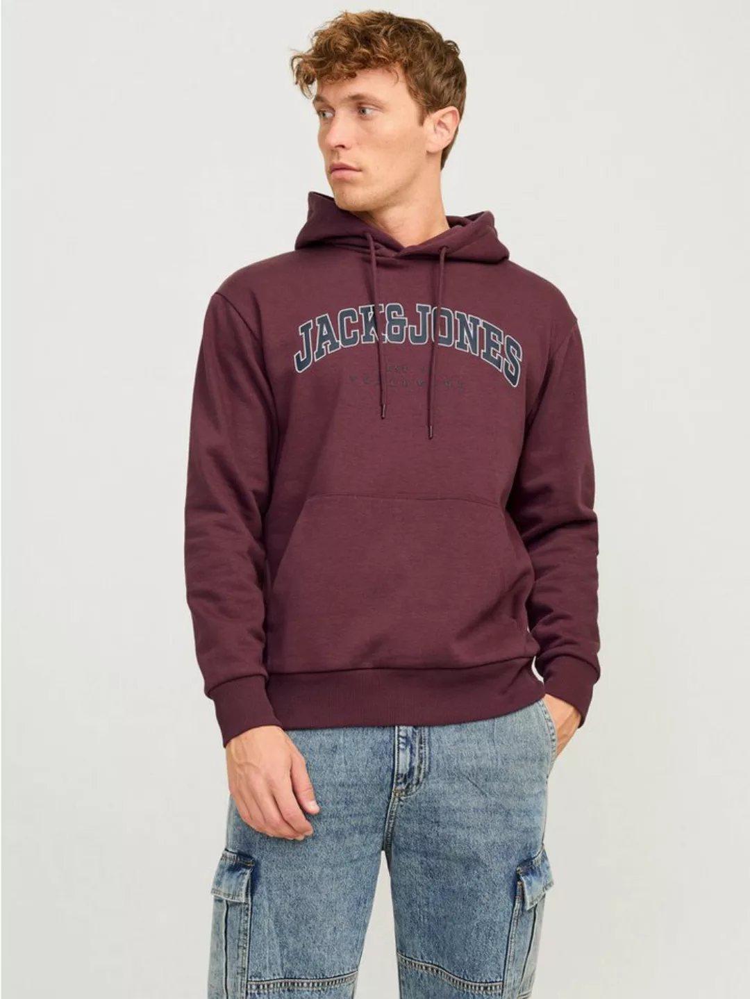 Jack & Jones Kapuzensweatshirt JJECALEB VARSITY SWEAT HOOD NOOS günstig online kaufen