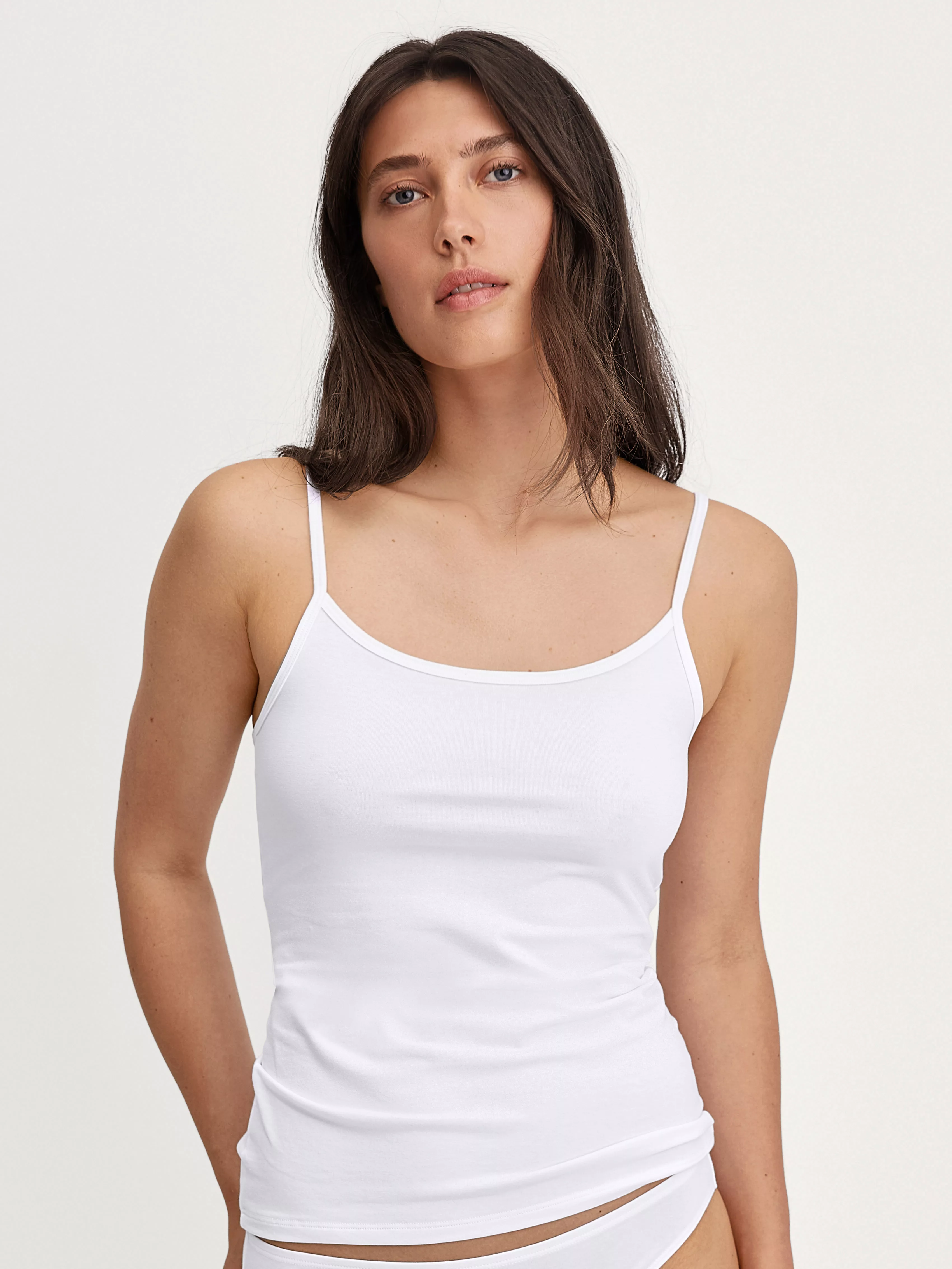 CALIDA Spaghettitop "Essential Cotton", tiefer Ausschnitt, Single Jersey Qu günstig online kaufen