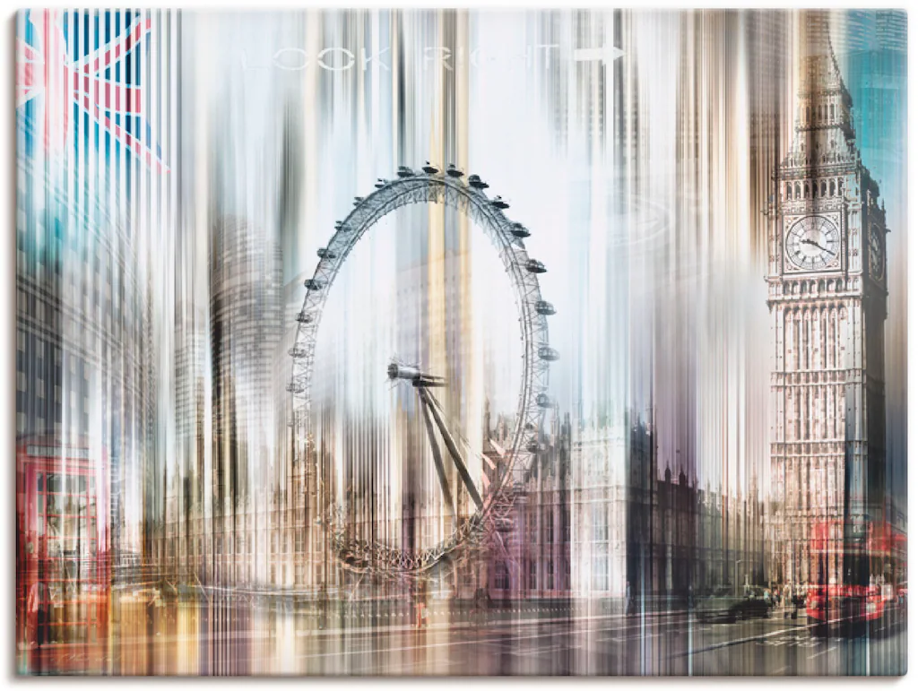 Artland Leinwandbild "London Skyline Collage I", Gebäude, (1 St.), auf Keil günstig online kaufen