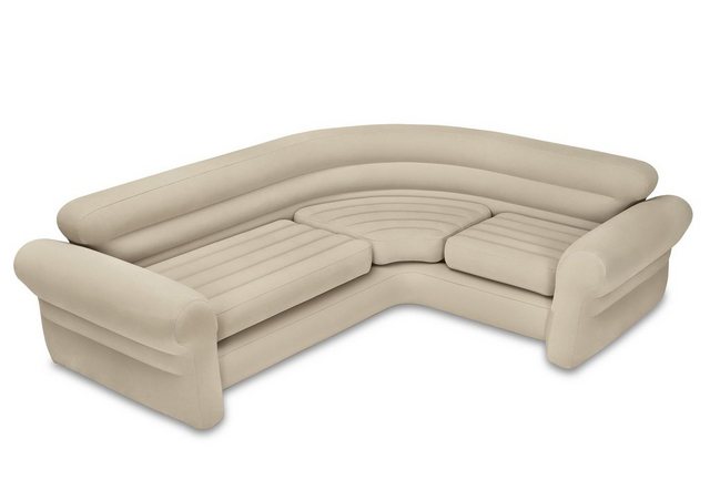 Intex Ecksofa Corner Sofa Ecksofa beige aufblasbar 257 x 203 x 76 cm 68575N günstig online kaufen