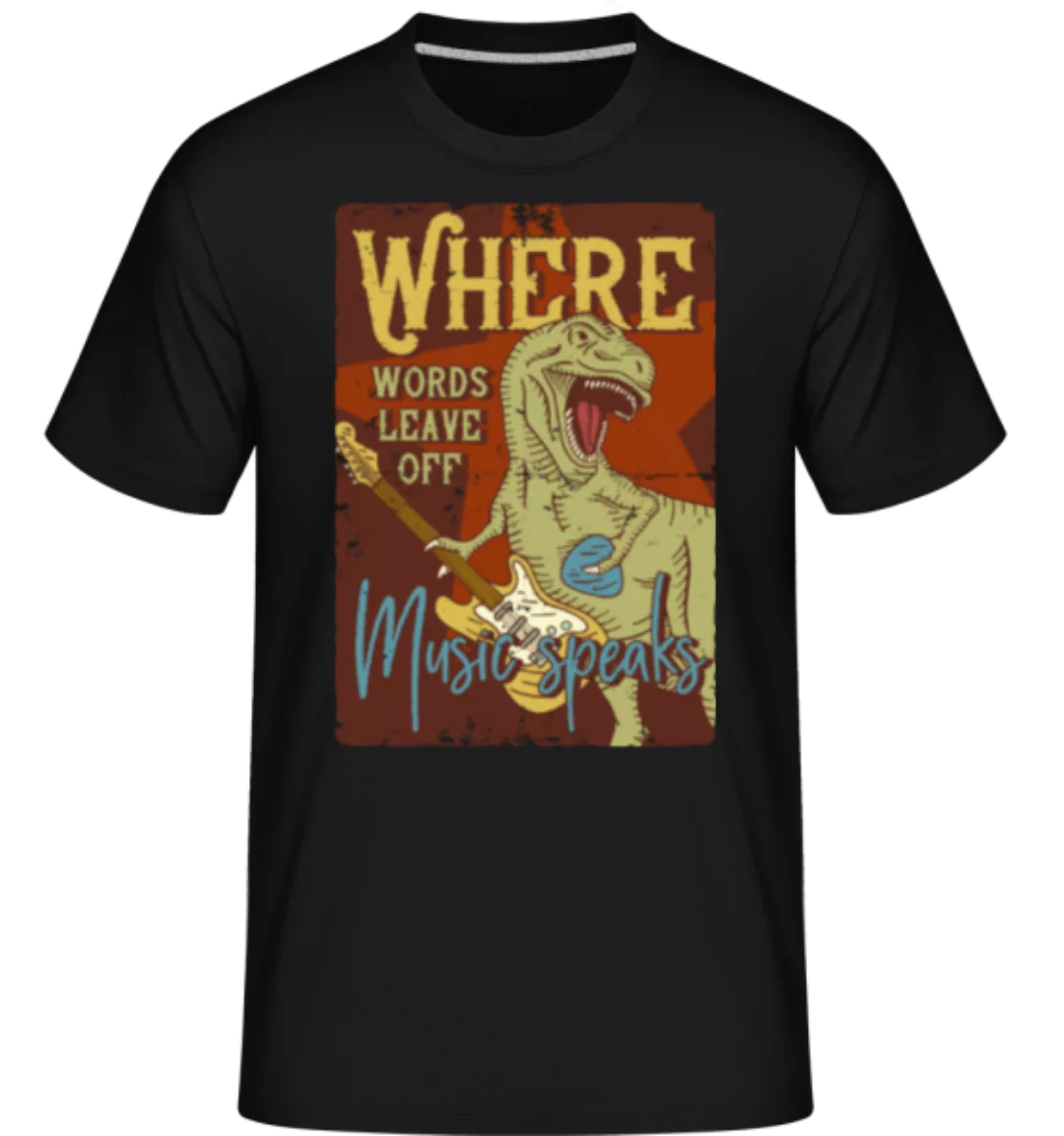 Music Speaks Dino · Shirtinator Männer T-Shirt günstig online kaufen