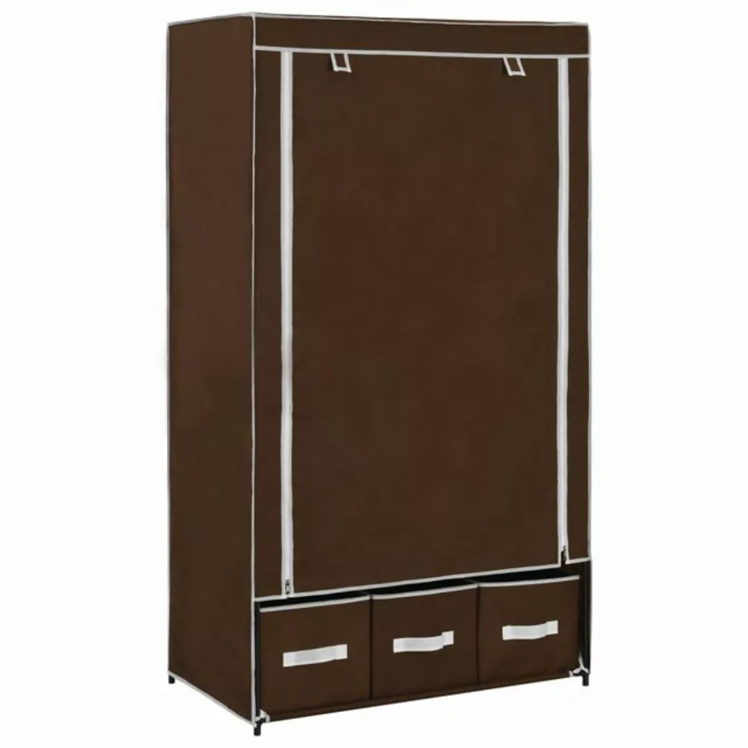 vidaXL Kleiderschrank Kleiderschrank Stoffschrank Faltschrank Braun 87 x 49 günstig online kaufen