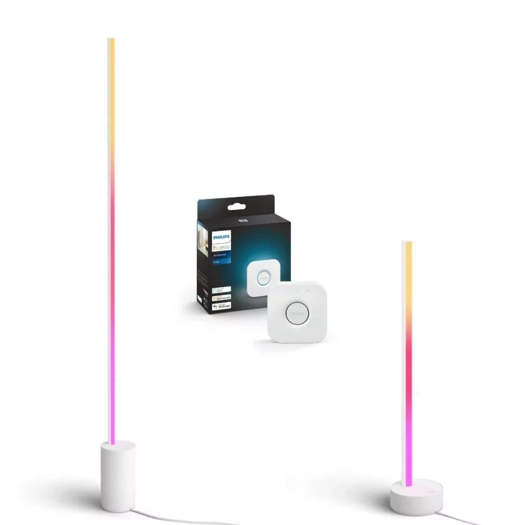 Philips Hue Bluetooth Gradient Starter Set Stehleuchte + Tischleuchte + Bri günstig online kaufen