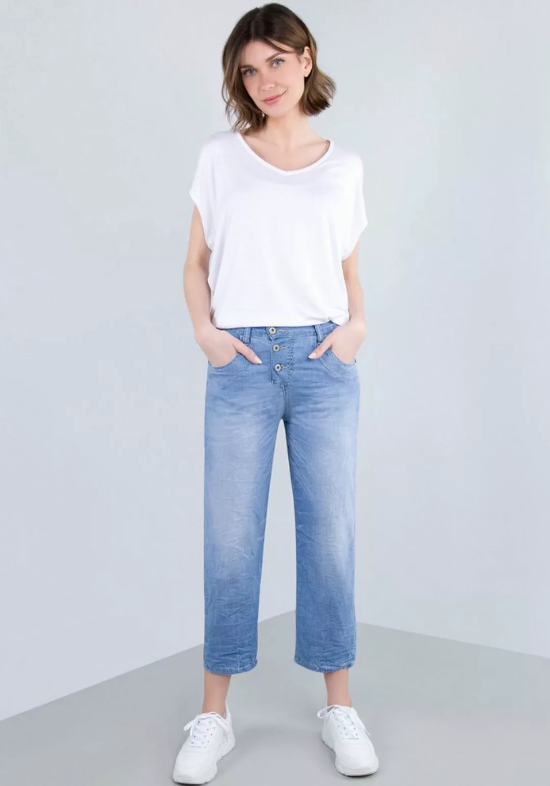 Please Jeans Boyfriend-Hose in leichter Chambray Denim Qualität günstig online kaufen