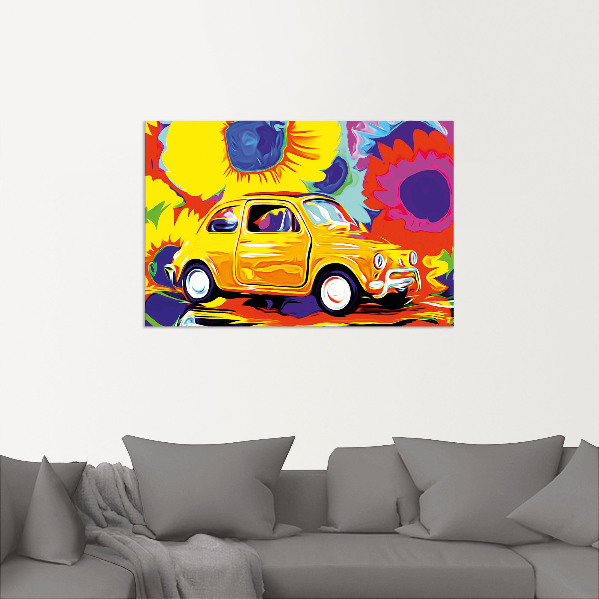 Artland Wandbild "Fiat 500", Auto, (1 St.), als Alubild, Leinwandbild, Wand günstig online kaufen