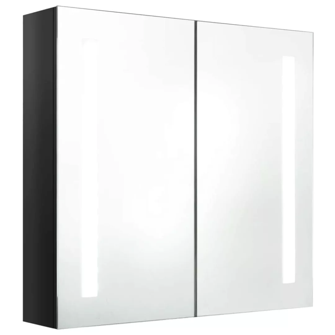 Led-bad-spiegelschrank Glenzendes Schwarz 62x14x60 Cm günstig online kaufen