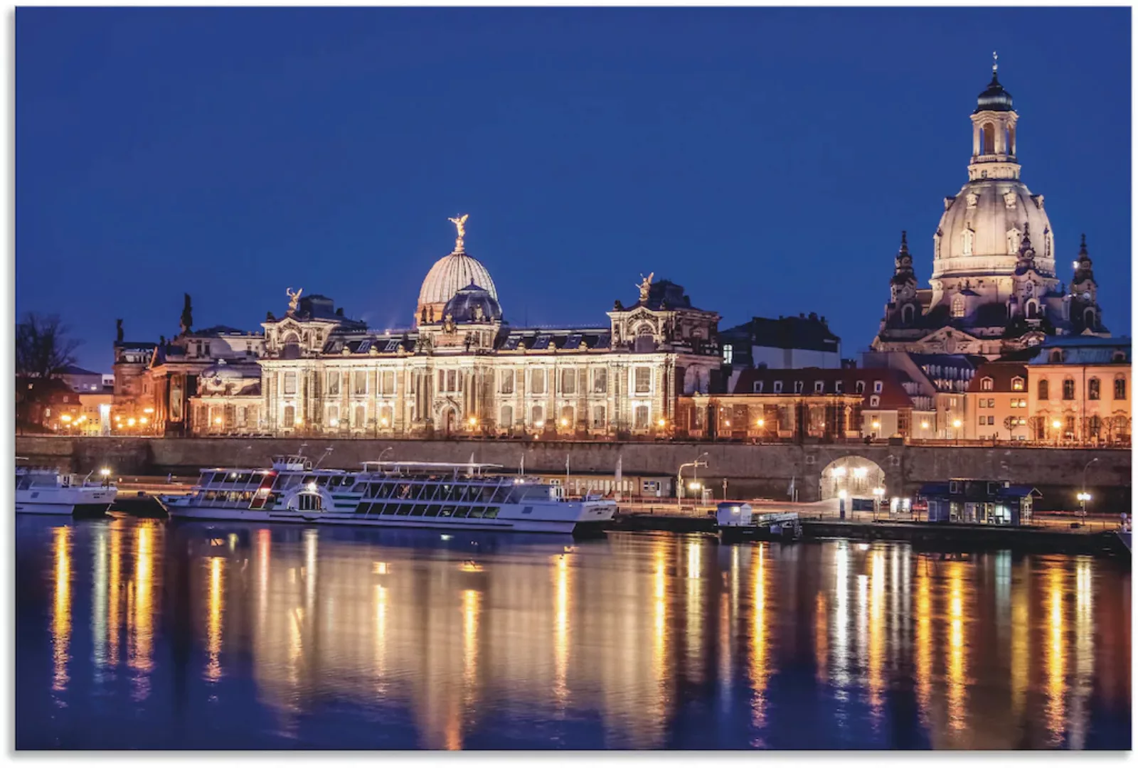 Artland Wandbild "Abend an der Elbe in Dresden", Dresden, (1 St.), als Alub günstig online kaufen