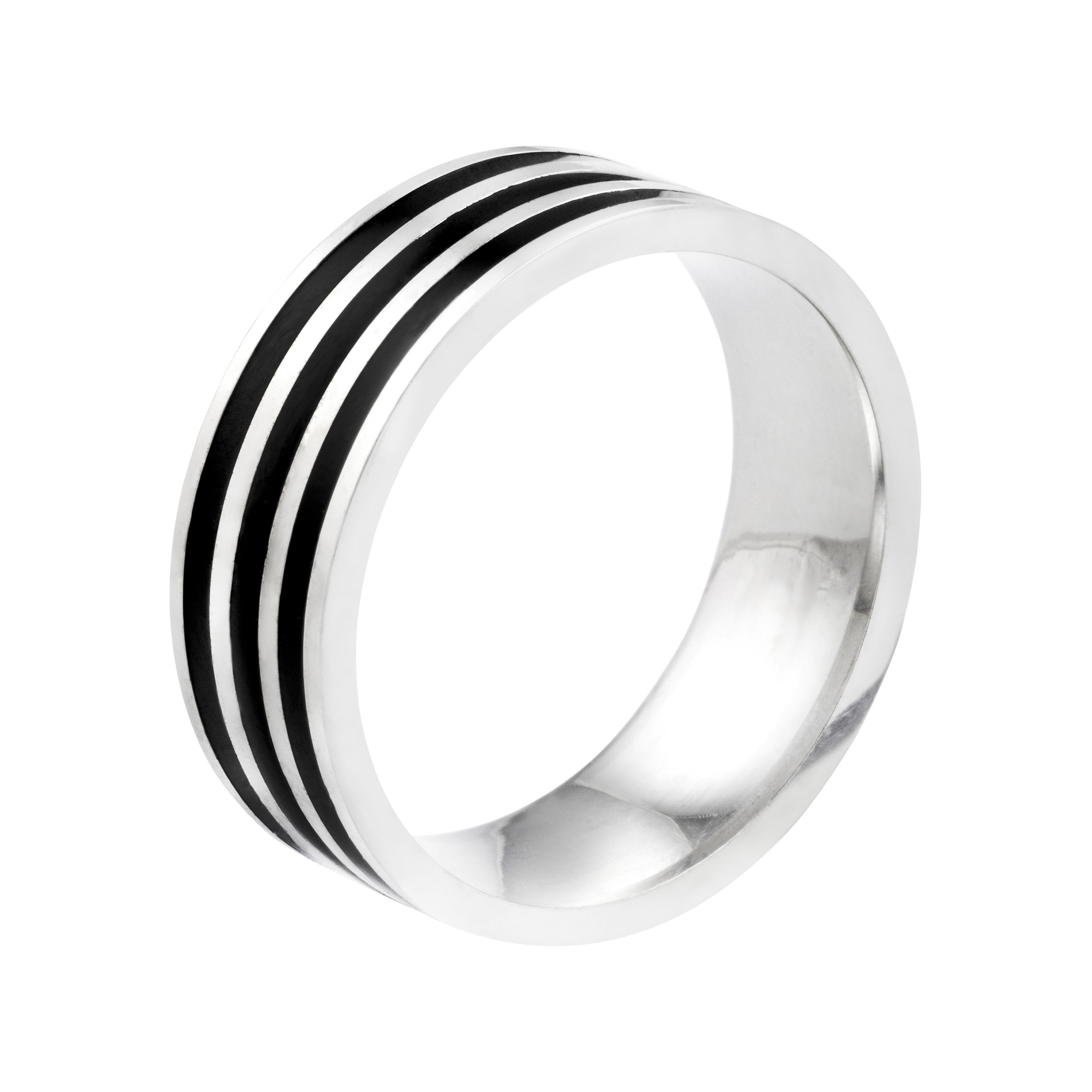 meditoys Fingerring Herren-Edelstahlring · mit Längsrillen günstig online kaufen