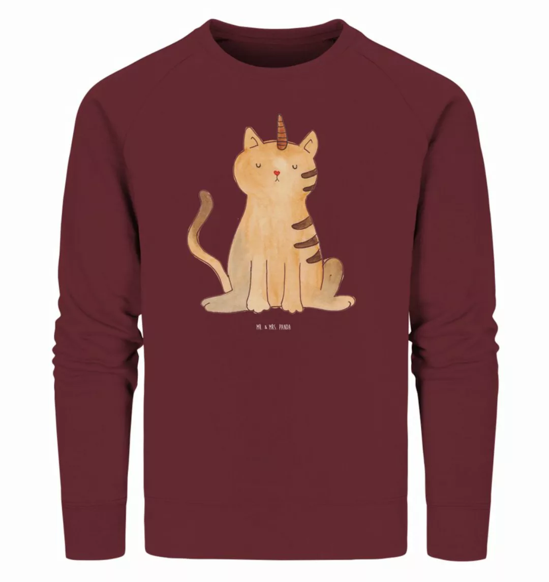 Mr. & Mrs. Panda Longpullover Größe XL Einhorn Katze - Burgundy - Geschenk, günstig online kaufen