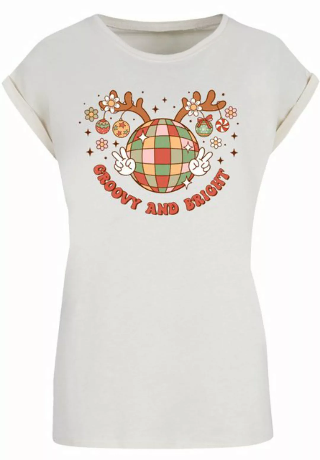 F4NT4STIC T-Shirt "Bright Weihnachten Disco Deer", Premium Qualität, Weihna günstig online kaufen