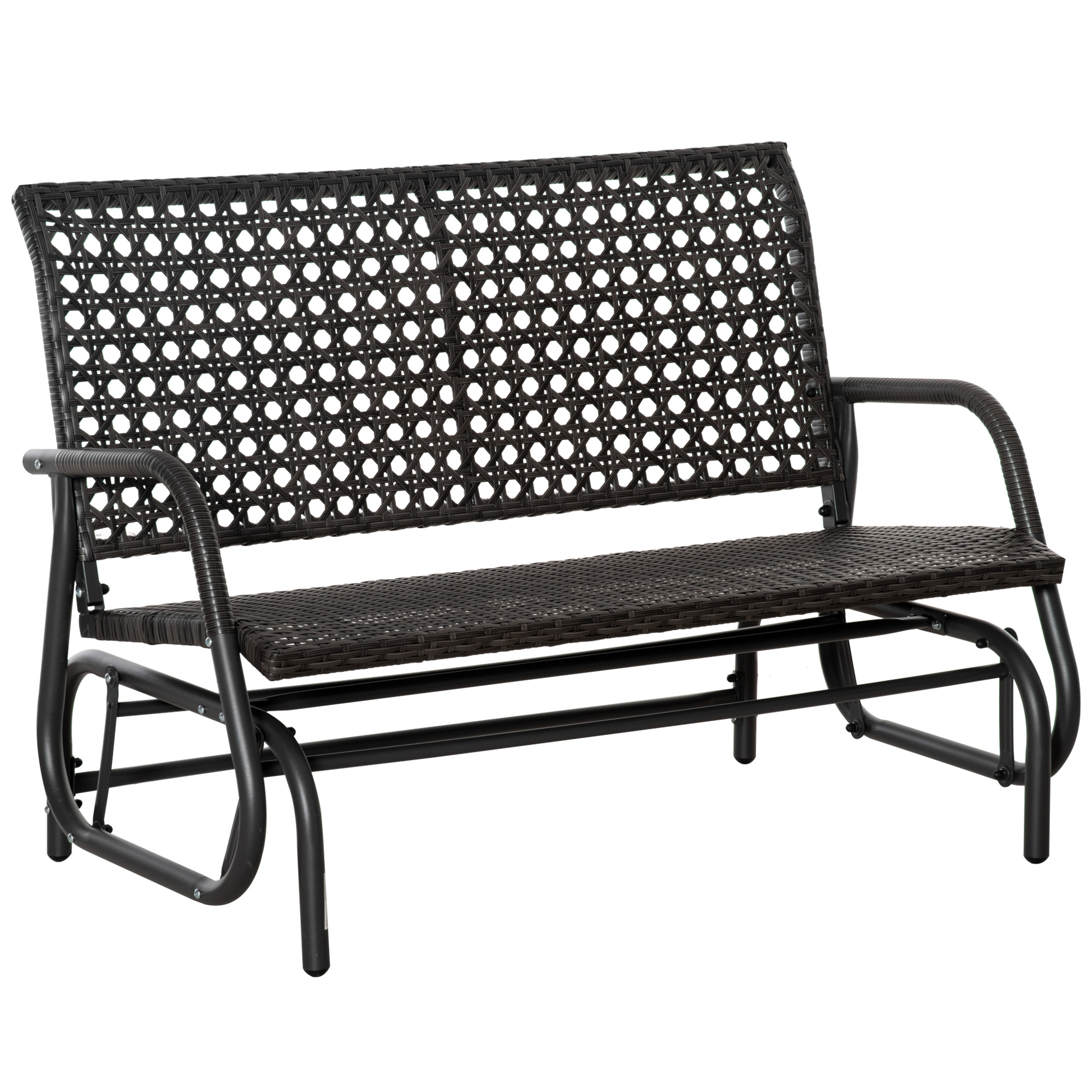 Outsunny Polyrattan Schaukelbank 2-Sitzer für Terrasse & Garten, Loveseat m günstig online kaufen