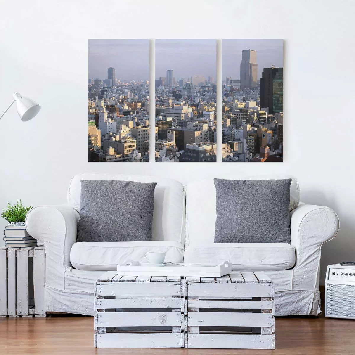 3-teiliges Leinwandbild Architektur & Skyline - Querformat Tokyo City günstig online kaufen