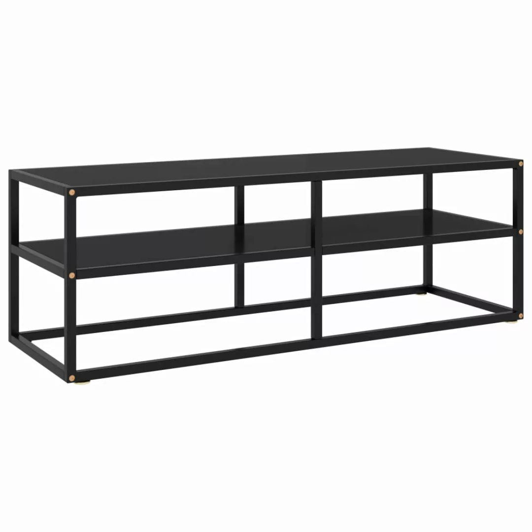 Tv-schrank Schwarz Mit Schwarzem Glas 120x40x40 Cm günstig online kaufen