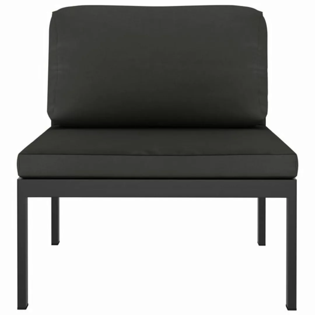 Modular-mittelsofa Mit Kissen Aluminium Anthrazit günstig online kaufen